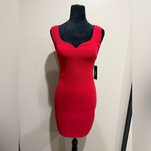 Lulu's Vibrant Red Mini Holiday Party Dress